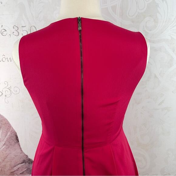 Vince Camuto Pink Silky Dress Layered Front Pleats Size 14 - Picture 8 of 14